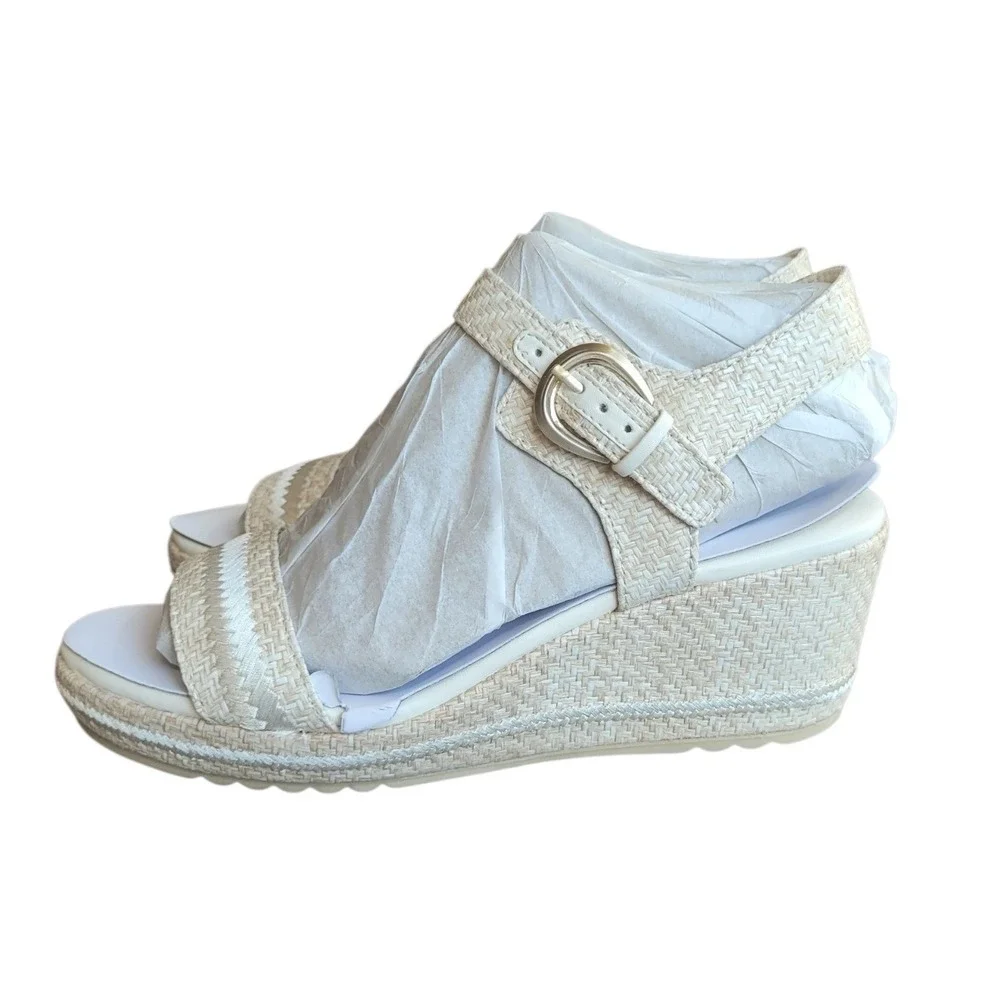 NATURALIZER 12M Eggshell Stella Wedge Sandal Women